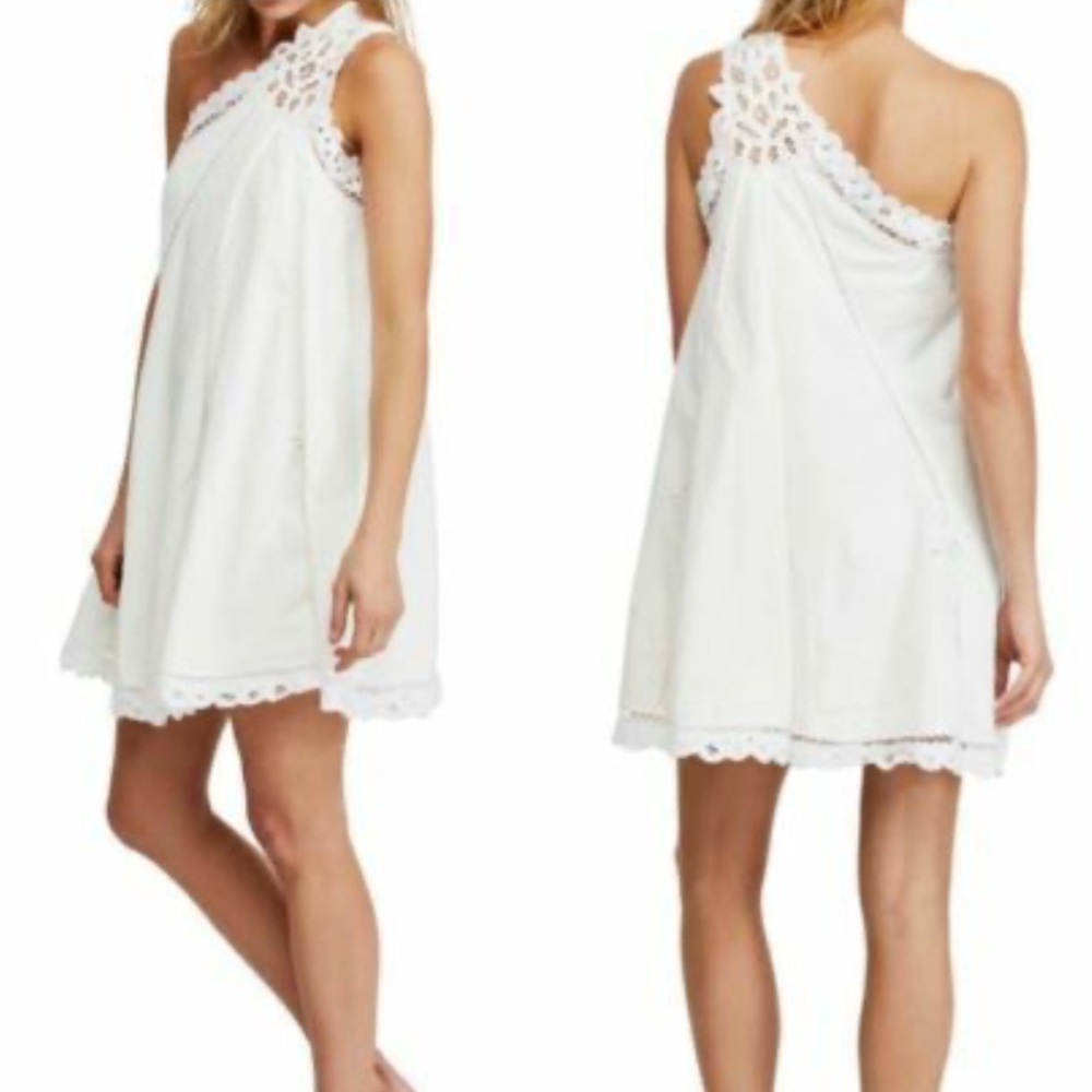 Free People Billie Battenburg One-shoulder Dress size Large - Picture 2 of 14